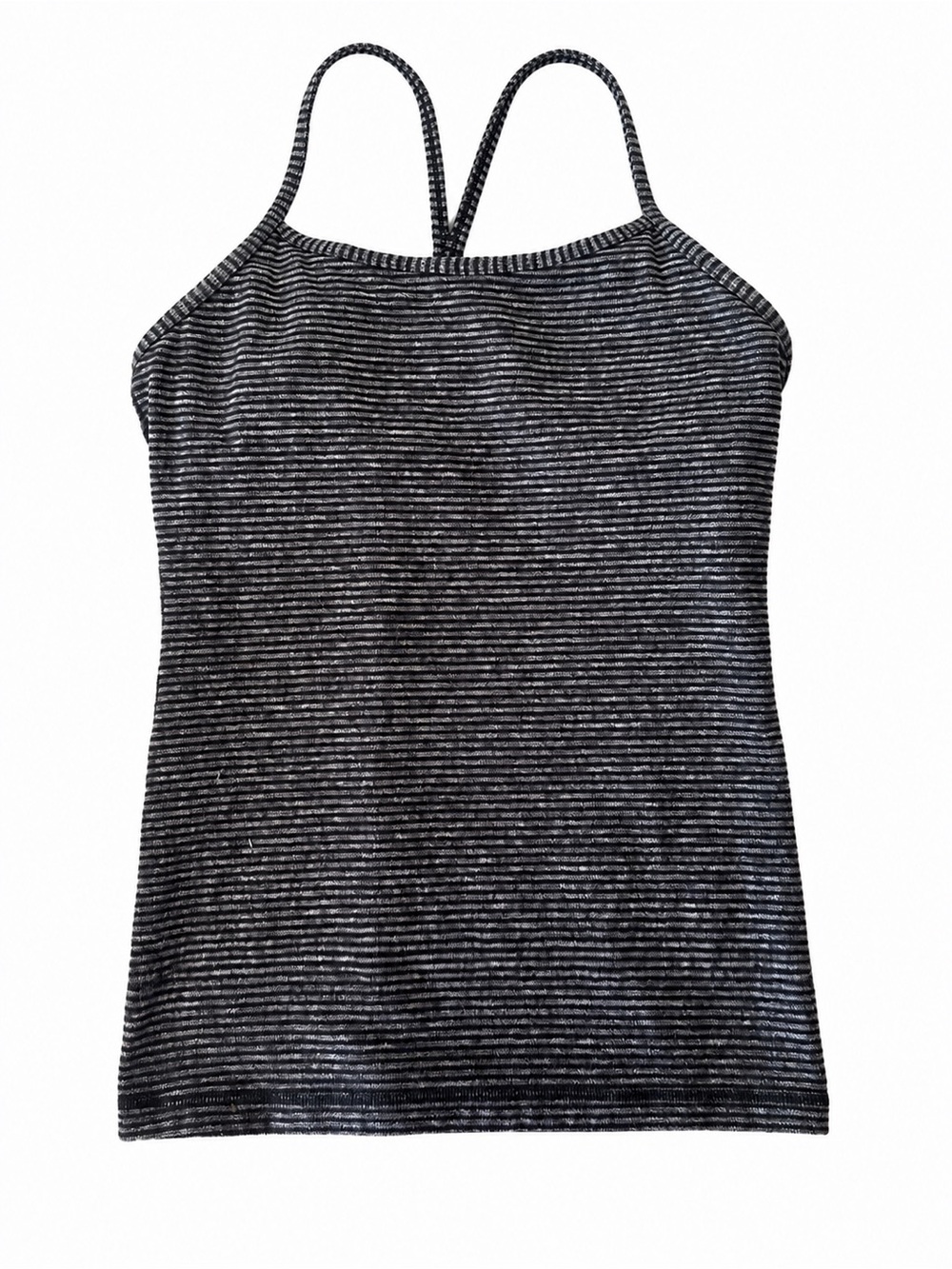 lululemon athletica Black and White Striped Camisole